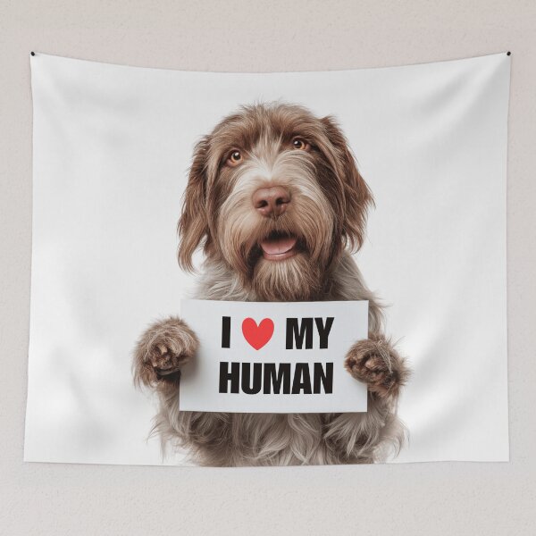 Item preview, Cute Spinone Italiano dog with Signboard I love my Human  designed and sold by LazyOwlStore.