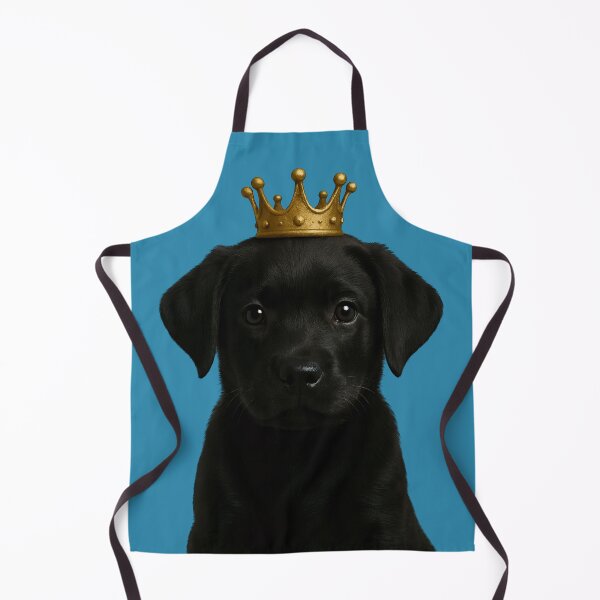 Item preview, Cute Black Labrador Puppy in Gold Crown  designed and sold by Ricaso.