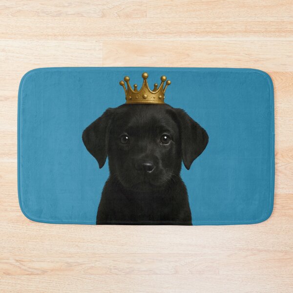 Item preview, Cute Black Labrador Puppy in Gold Crown  designed and sold by Ricaso.