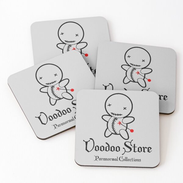 Item preview, Gothic Voodoo Doll Black Outline Pin designed and sold by Voodoo Store Paranormal Collections.