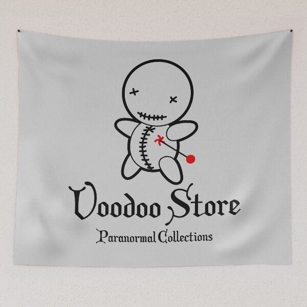 Item preview, Gothic Voodoo Doll Black Outline Pin designed and sold by Voodoo Store Paranormal Collections.