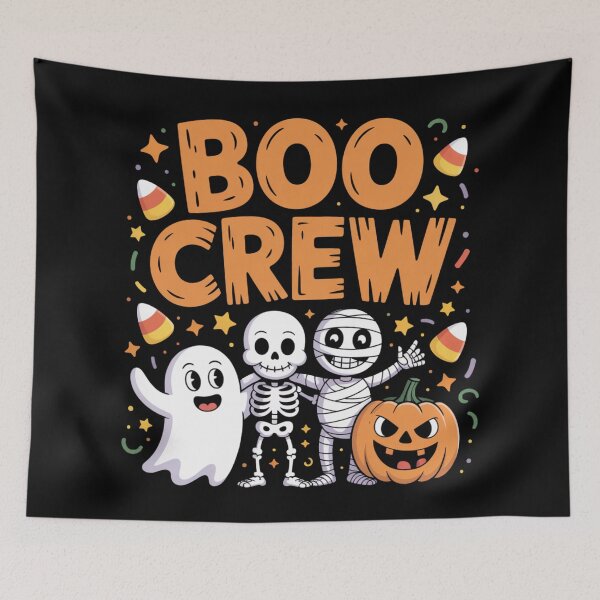 Item preview, The Spook-Tacular Trio A playful and fun design with a group of Halloween hooligans. A ghost, an alien mummy, and an alien are all together with pumpkins, causing a bit of spooky trouble. designed and sold by Grang Art Artistic Designs.