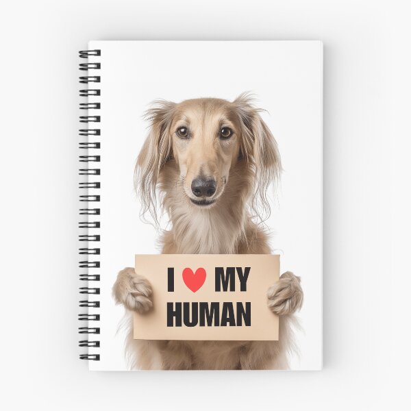 Item preview, Cute Saluki dog with Signboard I love my Human  designed and sold by LazyOwlStore.