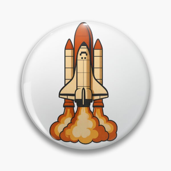 Item preview, Retro Sci-Fi Rocket Illustration | Vintage Space Shuttle Design designed and sold by Pixcelcosmic.
