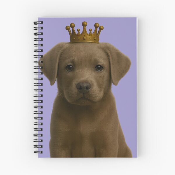Item preview, Cute Silver Labrador Puppy in Gold Crown  designed and sold by Ricaso.
