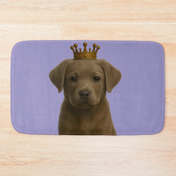 Item preview, Cute Silver Labrador Puppy in Gold Crown  designed and sold by Ricaso.