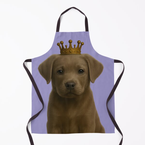 Item preview, Cute Silver Labrador Puppy in Gold Crown  designed and sold by Ricaso.