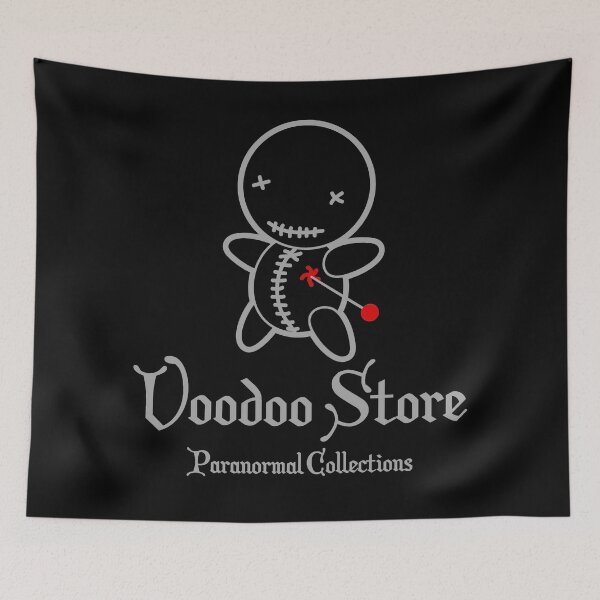 Item preview, Gothic Voodoo Doll White Outline Pin designed and sold by Voodoo Store Paranormal Collections.