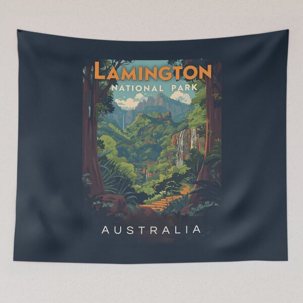 Item preview, A Vintage Illustration of Lamington National Park - Australia designed and sold by GoodOldVintage.