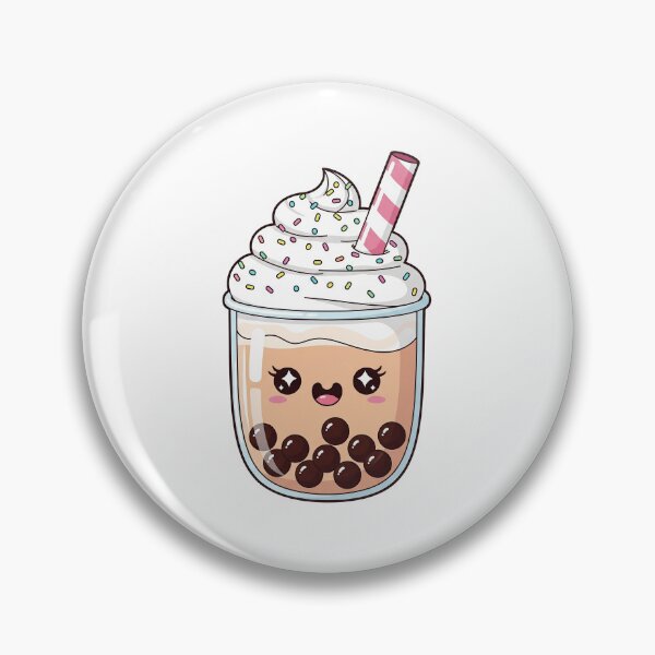 Item preview, Cute Kawaii Bubble Tea with Whipped Cream designed and sold by istoriadesign.