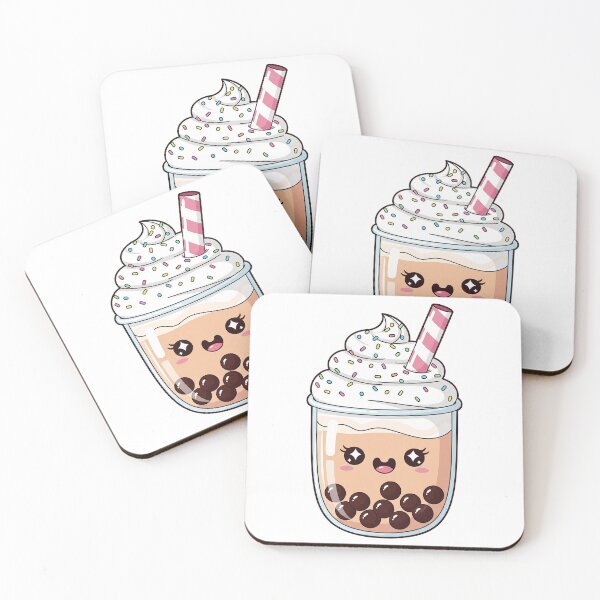 Item preview, Cute Kawaii Bubble Tea with Whipped Cream designed and sold by istoriadesign.