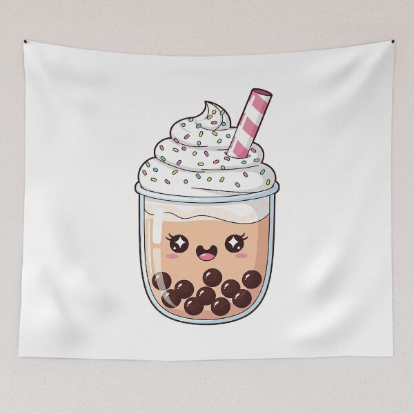Item preview, Cute Kawaii Bubble Tea with Whipped Cream designed and sold by istoriadesign.