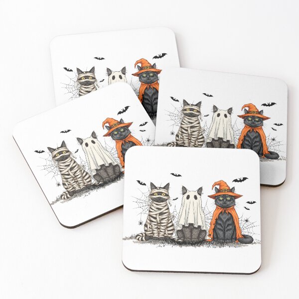 Item preview, Halloween Trio Cats designed and sold by Plotterzebra.