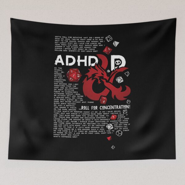 Item preview,  Adhdd  Roll For Concentration  Dnd (For Black)  designed and sold by JaedenThiel.