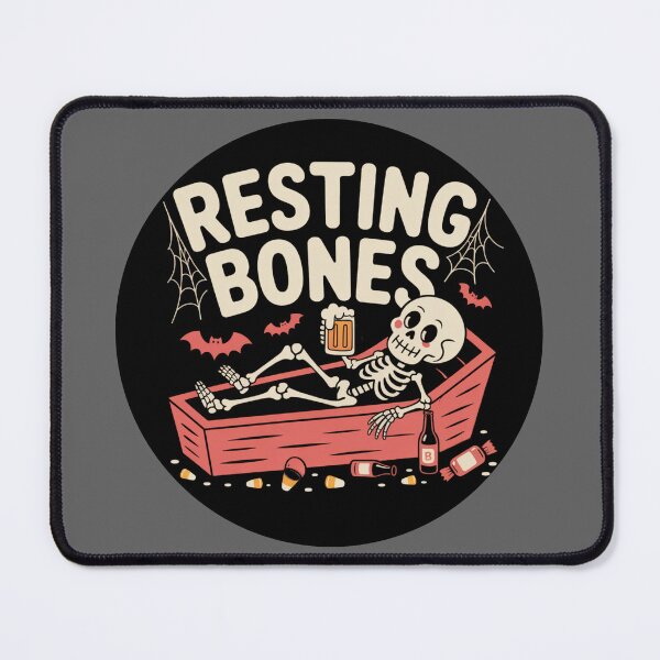 Item preview, The Chilling Skeleton: This colorful and whimsical design features a group of spooky friends from outer space. designed and sold by Camel & Quirk.