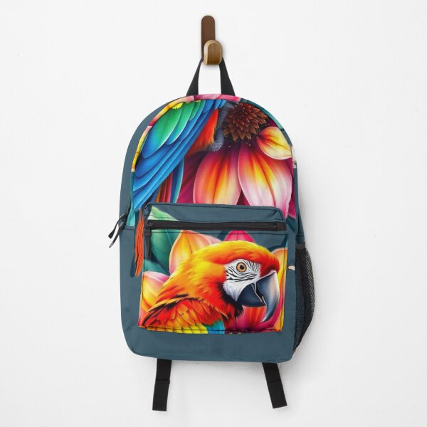 Item preview, Wild Amazon Parrot with Exotic Flowers – Vibrant Jungle Art designed and sold by Naturalite19.