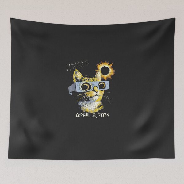 Item preview, Cat-Hello-Darkness-My-Old-Friend-Solar-Eclipse-April-08-2024-(1) designed and sold by rappadfdeuin.