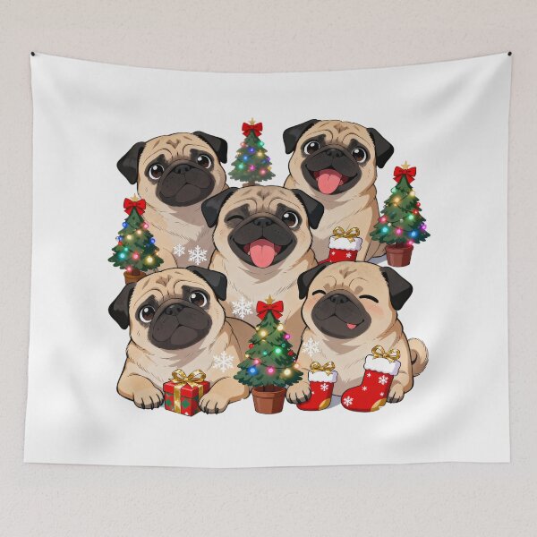 Item preview, Pug Merry Christmas designed and sold by forget45studio.