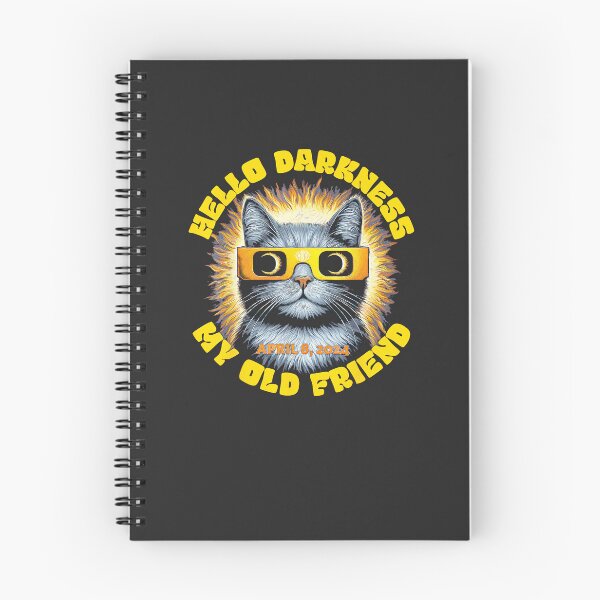 Item preview, Cat-Hello-Darkness-My-Old-Friend-Solar-Eclipse-April-08-2024 designed and sold by rappadfdeuin.