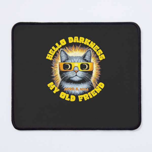Item preview, Cat-Hello-Darkness-My-Old-Friend-Solar-Eclipse-April-08-2024 designed and sold by rappadfdeuin.
