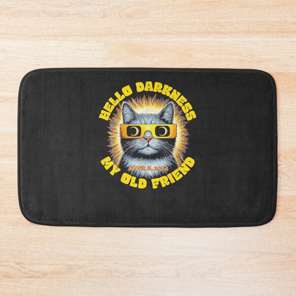 Item preview, Cat-Hello-Darkness-My-Old-Friend-Solar-Eclipse-April-08-2024 designed and sold by rappadfdeuin.