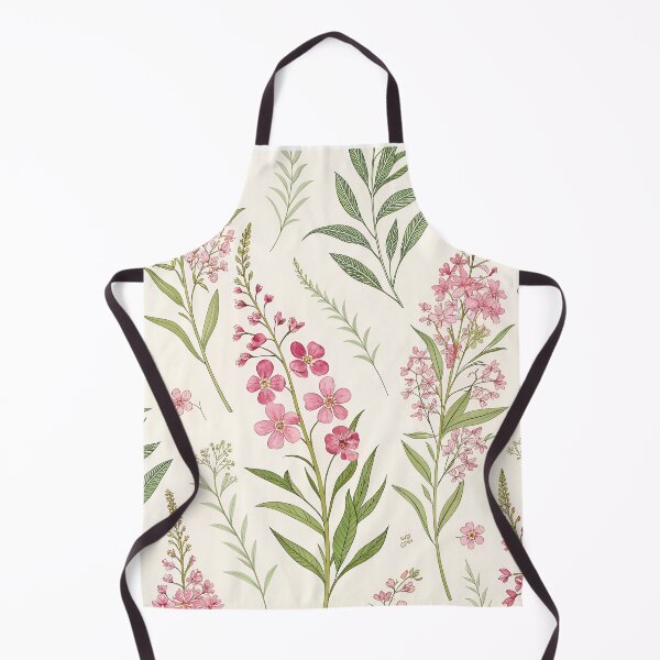 Item preview, Fireweed Wildflower Pattern – Seamless Pink and Green Floral Design for Fabric & Wallpaper designed and sold by VividOrganica.