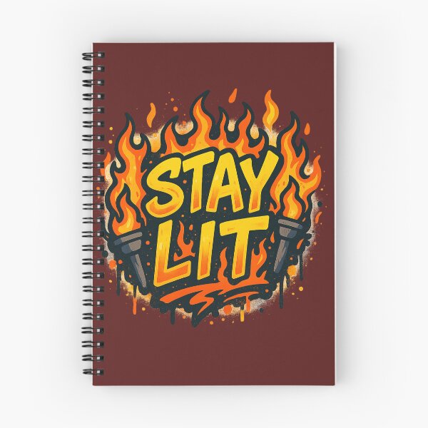 Item preview, STAY LIT – Fire Energy Graffiti Tee designed and sold by PastimeMastery.