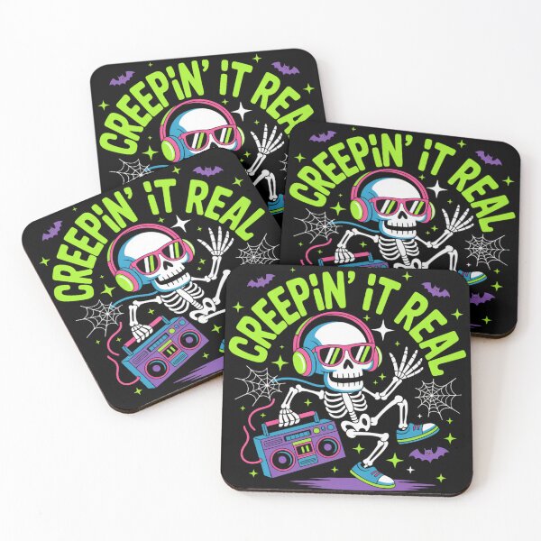 Item preview, Spooky Rapper: A fun and vibrant Halloween design featuring a groovy skeleton in headphones and sunglasses, dancing with a boombox. designed and sold by Grang Art Artistic Designs.