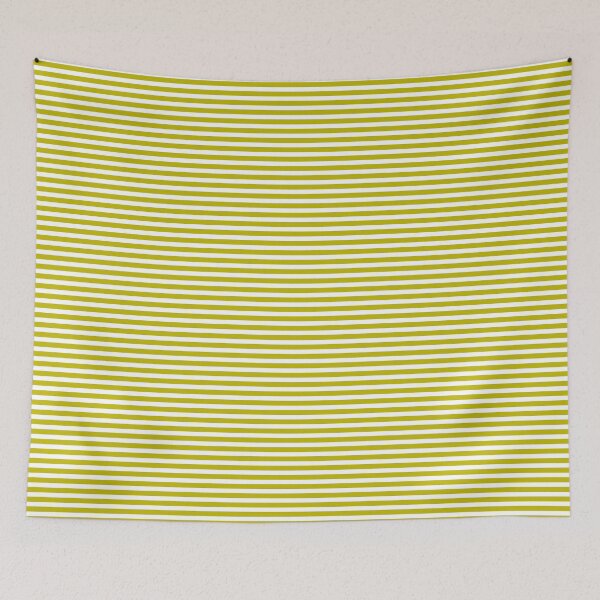 Item preview, Ultra Fine Stripe Narrow Pinstripe Pattern in Chartreuse and White designed and sold by kierkegaard.