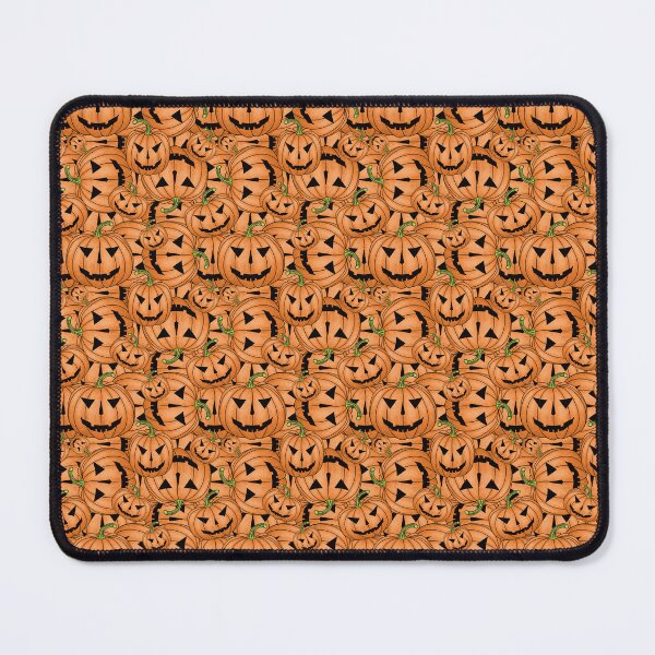 Item preview, Pattern of spooky pumpkins for Halloween in orange color designed and sold by Cherevan.