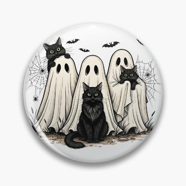 Item preview, 3 ghosts and 3 cats designed and sold by Plotterzebra.