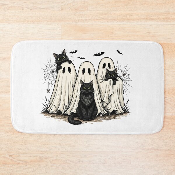 Item preview, 3 ghosts and 3 cats designed and sold by Plotterzebra.