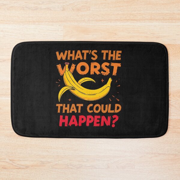 Item preview, What's The Worst That Could Happen? Classic Banana Peel Humor Tee designed and sold by Clothesbest.