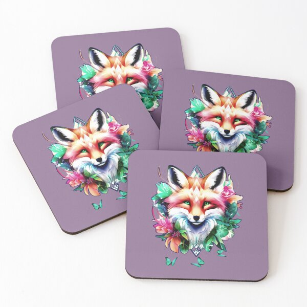 Item preview, Geometric Floral Fox – Vibrant Animal and Nature Fusion Art designed and sold by Naturalite19.