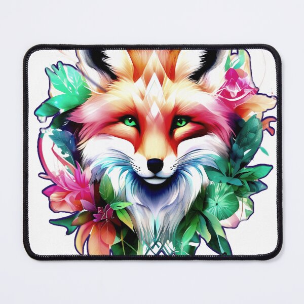 Item preview, Geometric Floral Fox – Vibrant Animal and Nature Fusion Art designed and sold by Naturalite19.