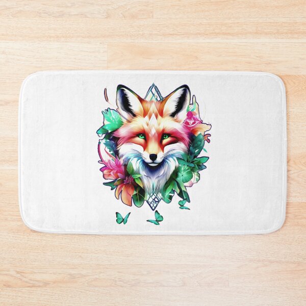Item preview, Geometric Floral Fox – Vibrant Animal and Nature Fusion Art designed and sold by Naturalite19.
