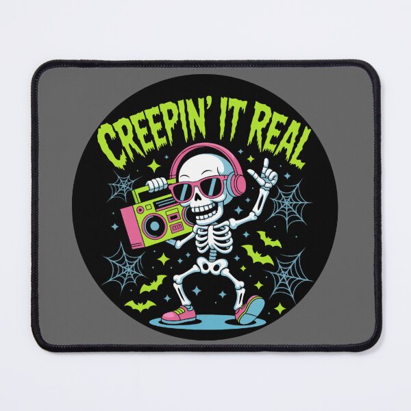 Item preview, The Skeleton's Jam: This colorful and whimsical design features a group of spooky friends from outer space. designed and sold by Grang Art Artistic Designs.