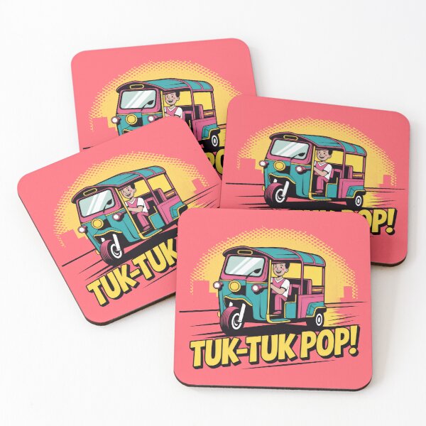 Item preview, Cheerful Tuk-Tuk Ride in Retro Pop Style designed and sold by SplashTastic.