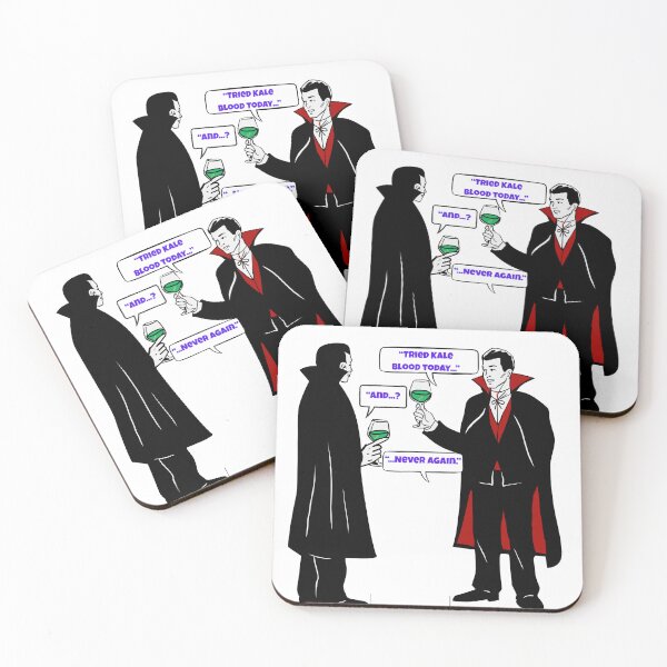 Item preview, Funny Vampire Joke – "Tried Kale Blood Today... Never Again" Minimalist Design designed and sold by NovaRune.