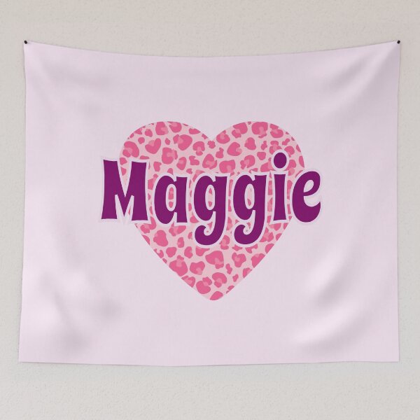 Item preview, Maggie Name Pink Leopard Heart  designed and sold by Jeallan Designs.