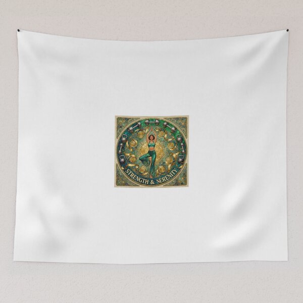 Item preview, Art Nouveau Yoga Strength & Serenity Mandala designed and sold by ArtWavesbyAbhi.