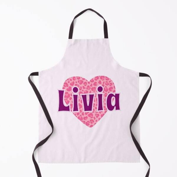 Item preview, Livia Name Pink Leopard Heart  designed and sold by Jeallan Designs.