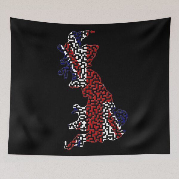 Item preview, UK Great Britain Island Outline Maze & Labyrinth designed and sold by gorff.