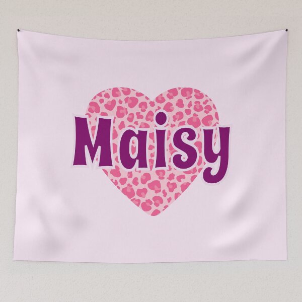 Item preview, Maisy Name Pink Leopard Heart  designed and sold by Jeallan Designs.