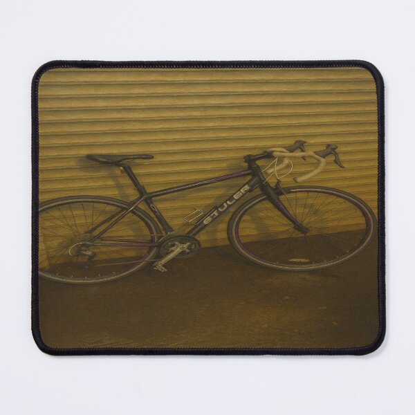 Item preview, Road Bike Against Steel Shutter – Oil Painting Style” designed and sold by Mdlezieyes.