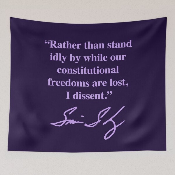 Item preview, I dissent - Sonia Sotomayor (lavender signature) designed and sold by Thelittlelord.