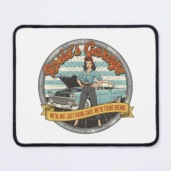 Item preview, Rosie's Garage - Fixing Dreams - Vintage Pin-Up Mechanic designed and sold by RedDelaney.