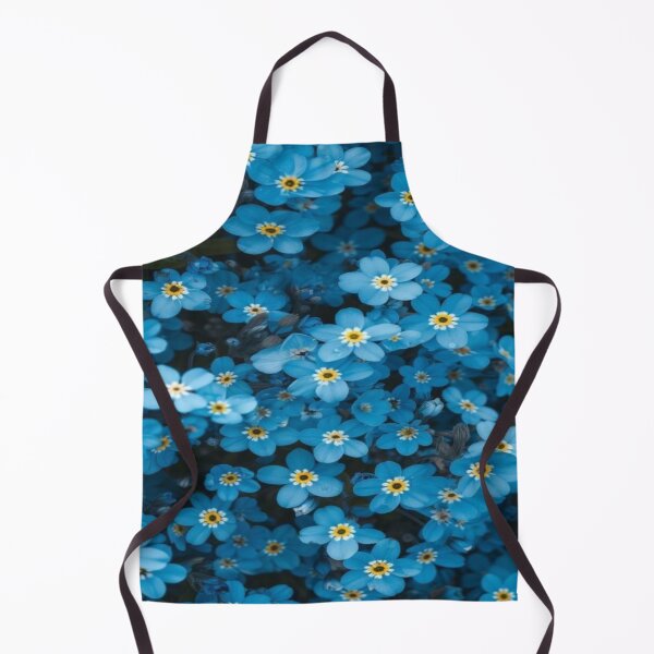 Item preview, Drawing of delicate vibrant blue floral flowers design designed and sold by NivyasArtistry.