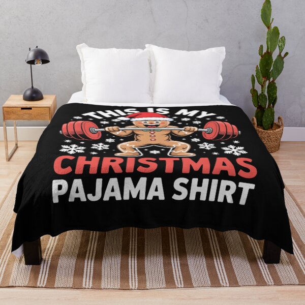 Item preview, Gingerbread Christmas Weightlifting Pajama Shirt Bodybuilding designed and sold by clothesy7.