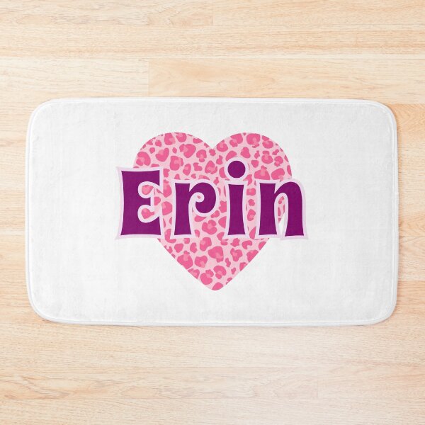 Item preview, Erin Name Pink Leopard Heart  designed and sold by Jeallan Designs.